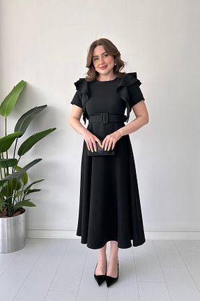 لباس مشکی زنانه بافتنی MaziButik - کد 934102126