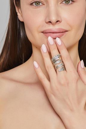 انگشتر جواهر طوسی زنانه روکش نقره ZeyDor Accessories - کد 72261206