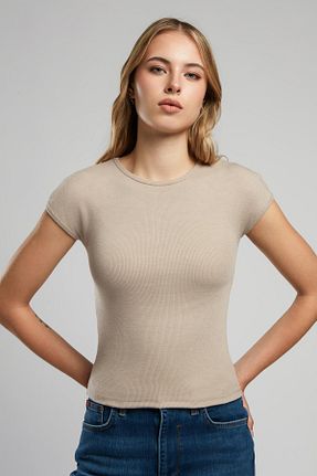 تیشرت بژ زنانه رگولار Lee Cooper - کد 934114265