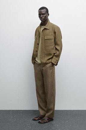 کت سبز مردانه Comfort Massimo Dutti - کد 934121202