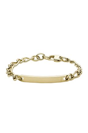 دستبند استیل (فولاد) طلائی مردانه استیل (فولاد) Fossil - کد 151424567