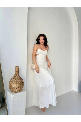 لباس سفید زنانه بافتنی Ecenin Favorileri - کد 934113327