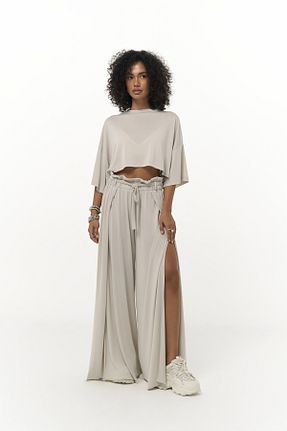 ست بالاتنه و پائین تنه رنگی زنانه بافتنی MAİ COLLECTİON - کد 934116549
