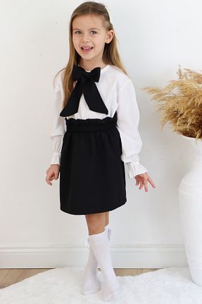 ست بالاتنه و پائین تنه مشکی بچه گانه بافتنی Parla Kids - کد 809464063