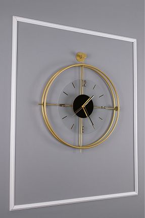 ساعت دیواری زرد 50 x 60 MetaQuartz Aksesuar - کد 788343821