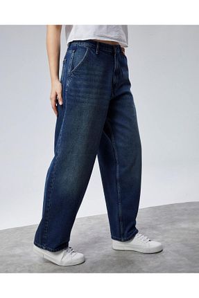 شلوار جین آبی زنانه پاچه گشاد CEDY DENIM - کد 878956293