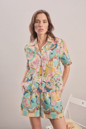 پیراهن رنگی زنانه اورسایز Mavlo - کد 934143511
