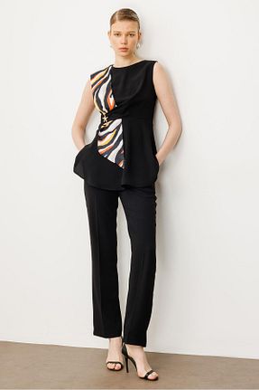 بلوز مشکی زنانه رگولار Moda İlgi - کد 934140843