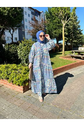لباس آبی زنانه بافتنی ESİO - کد 934146298