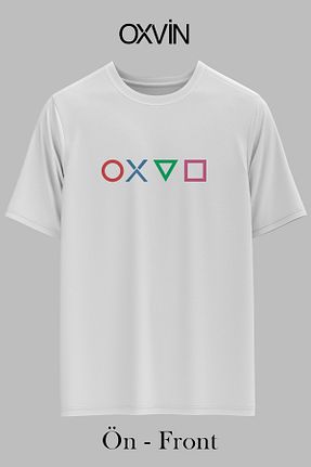 تیشرت سفید زنانه اورسایز OXVİN - کد 934139317