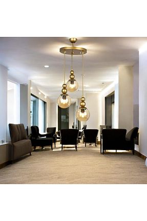 لوستر طلائی فلزی OSC HOME AYDINLATMA TASARIM - کد 739112820