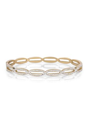 دستبند استیل (فولاد) طلائی زنانه استیل (فولاد) Wesse - کد 66264496