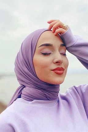 شال بنفش زنانه پنبه ای Moda Mevsimi - کد 376560952