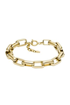 دستبند جواهر طلائی زنانه فلزی Fossil - کد 862556017