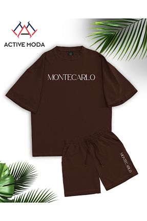 ست بالاتنه و پائین تنه قهوه ای مردانه بافت ACTIVE MODA - کد 935160543