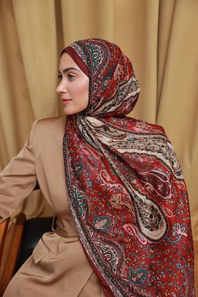 شال زرشکی زنانه Moda Mevsimi - کد 931221848