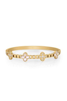 دستبند استیل (فولاد) طلائی زنانه استیل (فولاد) Wesse - کد 900045400