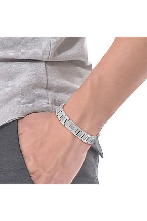 دستبند جواهر متالیک مردانه استیل (فولاد) Lacoste - کد 896056055