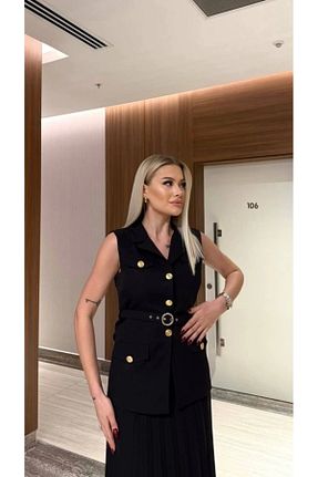 ست بالاتنه و پائین تنه مشکی زنانه پلی استر Genel Markalar - کد 934707077