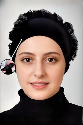 کلاه شنای حجاب مشکی زنانه Merve Nayir - کد 851370804