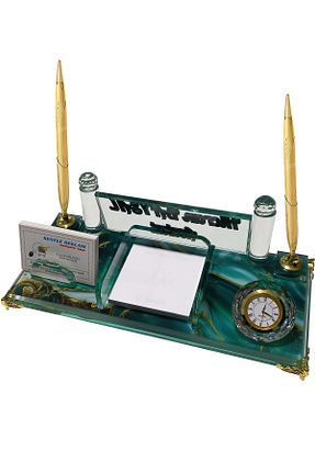 ست رومیزی اداری طلائی Sentez Masa Üstü İsimlik - کد 808050885