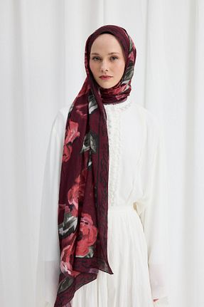 شال زرشکی زنانه cs camellia scarf - کد 934229272