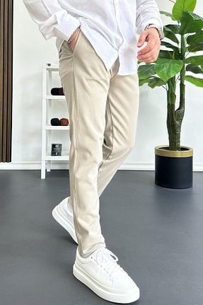 شلوار بژ مردانه پنبه ای Edwox - کد 934230626