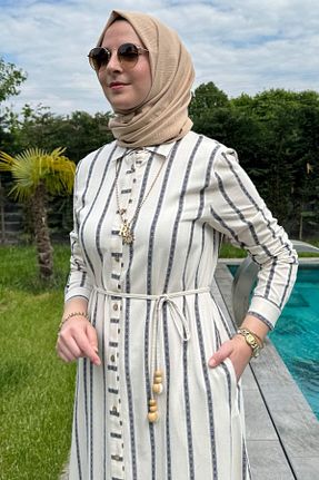 لباس حجاب سفید رگولار Rabia Şamlı - کد 935149709