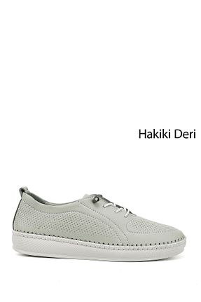 کفش کژوال سبز زنانه چرم خالص GÖNDERİ(R) - کد 934256910