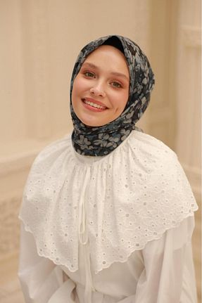روسری طوسی پنبه پلی استر SİLKHOMEE - کد 934239330