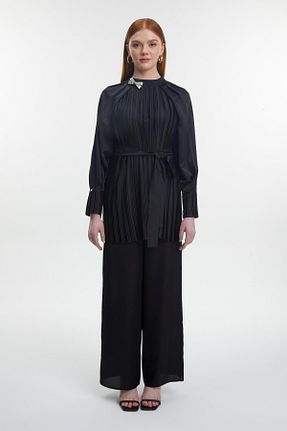 ست بالاتنه و پائین تنه حجاب مشکی زنانه رگولار Zühre - کد 934248487