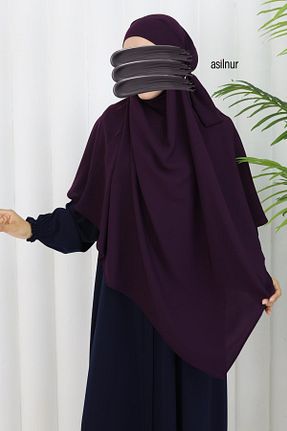 کلاه و ابایا بنفش زنانه پنبه ای ASİLNUR - کد 934252183