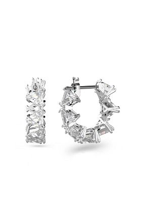گوشواره استیل (فولاد) سفید زنانه استیل (فولاد) Swarovski - کد 241761266