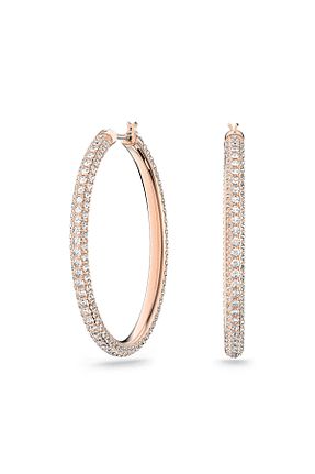 گوشواره جواهر سفید سنگ Swarovski - کد 3721103