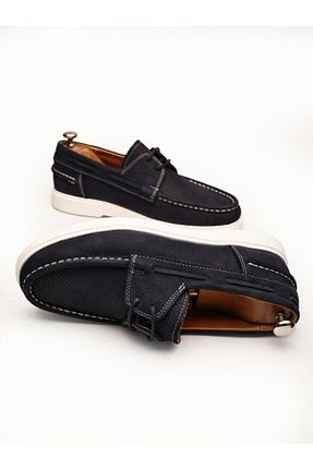 کفش کژوال سرمه ای مردانه چرم خالص İBAY - کد 934263593