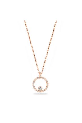 گردنبند استیل ( فولاد ) صورتی زنانه استیل (فولاد) Swarovski - کد 452284222