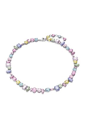 گردنبند جواهر قهوه ای زنانه رودیوم Swarovski - کد 794552410