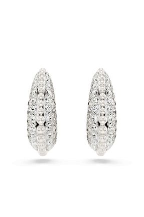 گوشواره جواهر سفید Swarovski - کد 846408284