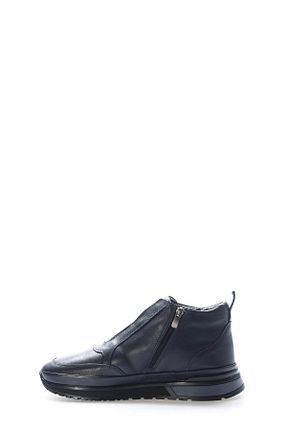 بوت / نیم بوت سرمه ای مردانه چرم خالص Fast Step - کد 873472577