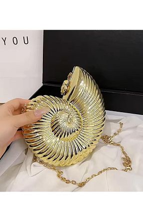کیف مجلسی طلائی زنانه چرم لاکی Berlesi - کد 934275649
