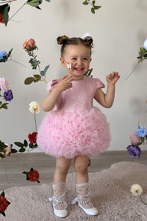 لباس صورتی بچه گانه بافتنی ALYRA - کد 935185999