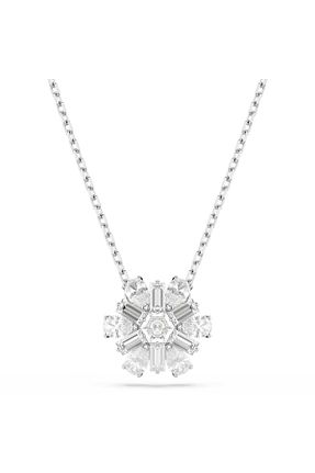 گردنبند جواهر قهوه ای زنانه رودیوم Swarovski - کد 844527277