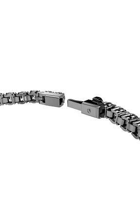دستبند استیل (فولاد) قهوه ای زنانه رودیوم Swarovski - کد 849041019