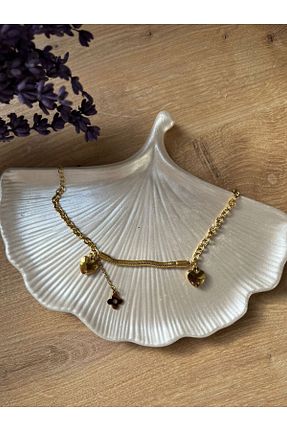 دستبند استیل (فولاد) زرد زنانه استیل (فولاد) BeGa store - کد 934275917
