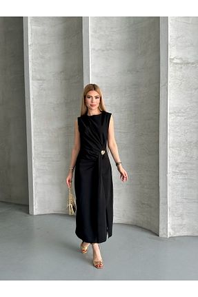 لباس مشکی زنانه بافتنی Moda Palmiss - کد 934290368