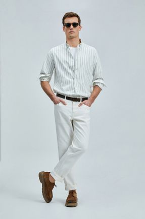 پیراهن سبز مردانه رگولار Lufian - کد 934298779