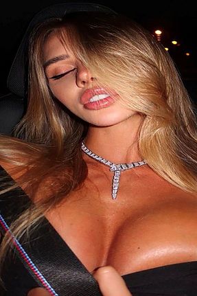 گردنبند جواهر طوسی زنانه فلزی Bikini Mayokini Dünyası - کد 938107495