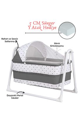 گهواره طوسی فلزی CHUBBY BABY - کد 934331523