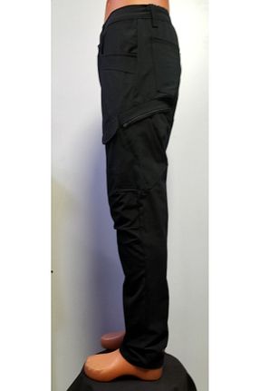 شلوار سایز بزرگ مشکی زنانه پنبه پلی استر BeyzDenim - کد 809477614