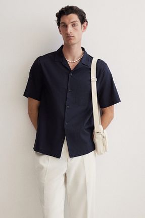 پیراهن سرمه ای مردانه رگولار H&M - کد 929354516